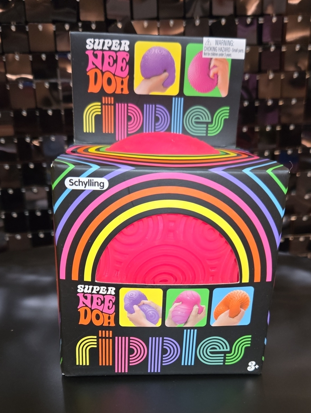 New Super NeeDoh Ripples Stress Ball - Pink